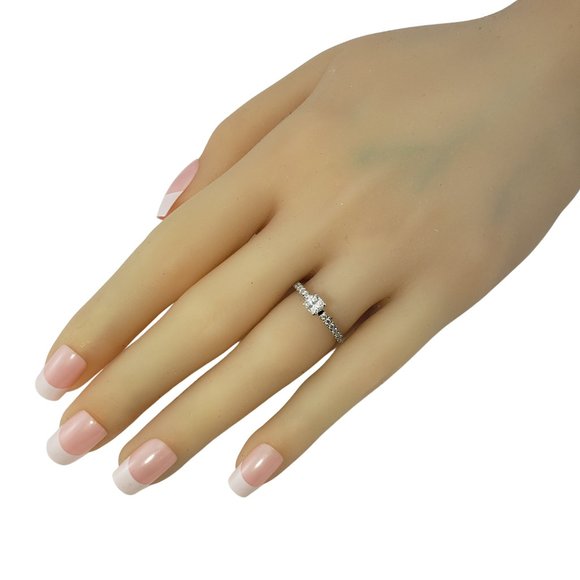 Vintage Tiffany & Co. Novo Platinum Diamond Engagement Ring Size 6 #9855 - Picture 7 of 8